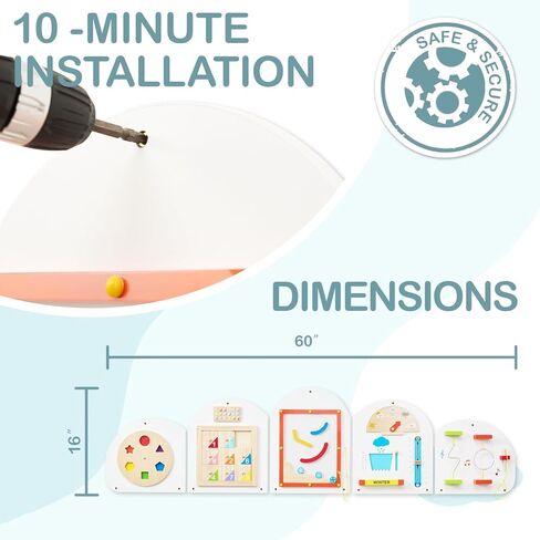 لوحة جدارية على شكل قطار مقاس 80 بوصة، لعبة حائط حسية كبيرة، لوحة حسية كبيرة على الحائط، لوحة أنشطة حائطية كبيرة، أثاث رعاية نهارية، مركز أنشطة، للأطفال الصغار 1-3 in Kuwait