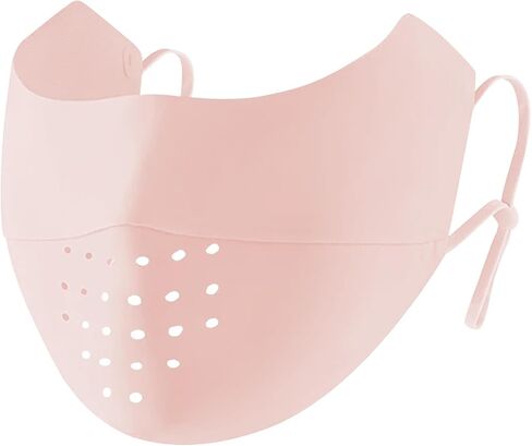 Sun Protection Face Cover UPF 50+ UV Face Mask with Ear Loops Ice Silk Half UV Face Covering Washable Reusable Motorcycle Running Riding Exercise Breathable Golf Sports Face Shield for Women Black in Kuwait