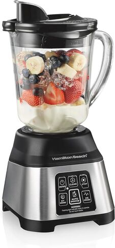 Hamilton Beach Smoothie Smart Blender with 5 Functions Including Auto-Cycle For Shakes & Smoothies, 40oz Glass Jar Dial, Stainless Steel (56208) in Kuwait