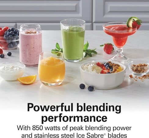 Hamilton Beach Smoothie Smart Blender with 5 Functions Including Auto-Cycle For Shakes & Smoothies, 40oz Glass Jar Dial, Stainless Steel (56208) in Kuwait