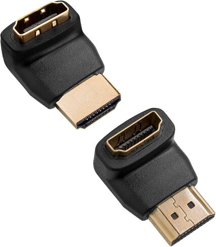 HDMI 90 & 270 Degree, 2-Pack, Right Angle Adapters/Connectors, Supports HDMI 2.0b 4K 60hz HDR in Saudi Arabia