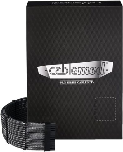 CableMod C-Series Pro ModMesh Sleeved 12V-2x6 12VHPWR Dual StealthSense Cable Kit for Corsair Type 5 RMX Shift (Black + White) in Kuwait