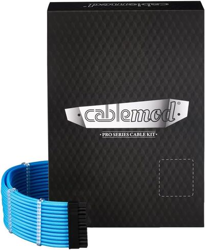 CableMod C-Series Pro ModMesh Sleeved 12V-2x6 12VHPWR Dual StealthSense Cable Kit for Corsair Type 5 RMX Shift (Black + White) in Kuwait