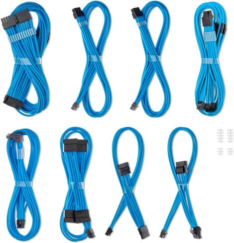 CableMod C-Series Pro ModMesh Sleeved 12V-2x6 12VHPWR Dual StealthSense Cable Kit for Corsair Type 5 RMX Shift (Black + White) in Kuwait