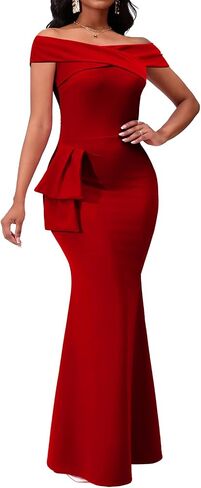 VisiChenup Elegant Formal Dresses for Women Sexy Cocktail Wedding Guest Evening Party Long Maxi Dress in Kuwait
