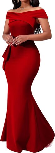 VisiChenup Elegant Formal Dresses for Women Sexy Cocktail Wedding Guest Evening Party Long Maxi Dress in Kuwait