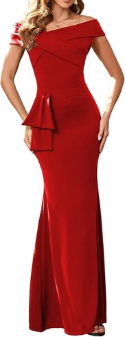 VisiChenup Elegant Formal Dresses for Women Sexy Cocktail Wedding Guest Evening Party Long Maxi Dress in Kuwait