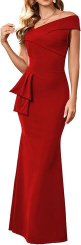 VisiChenup Elegant Formal Dresses for Women Sexy Cocktail Wedding Guest Evening Party Long Maxi Dress in Kuwait