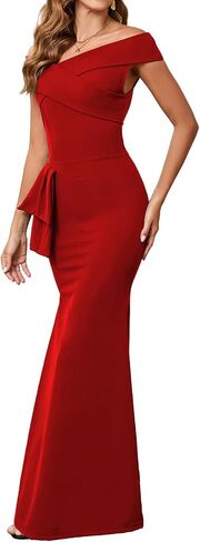 VisiChenup Elegant Formal Dresses for Women Sexy Cocktail Wedding Guest Evening Party Long Maxi Dress in Kuwait