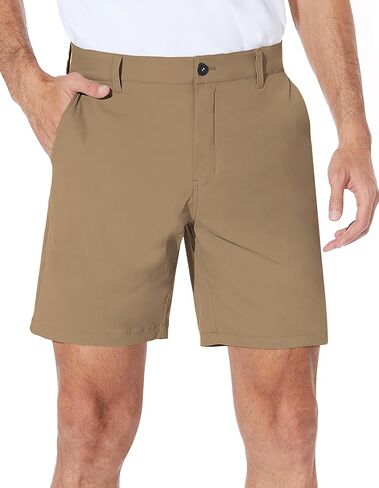 PULI Men's Golf Shorts Dress Flat Front Hybrid 7 Inch Stretch Lightweight Quick Dry Chino Casual with Pockets in Kuwait