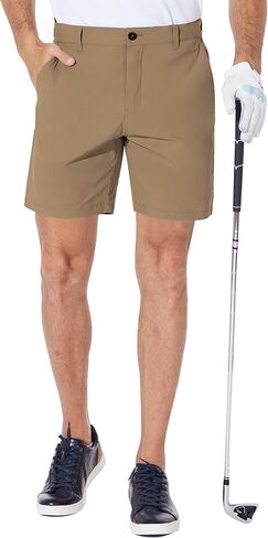 PULI Men's Golf Shorts Dress Flat Front Hybrid 7 Inch Stretch Lightweight Quick Dry Chino Casual with Pockets in Kuwait