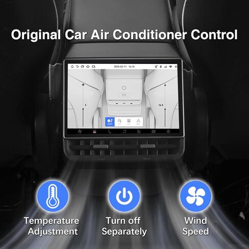 8.66 "الشاشة الخلفية متوافقة مع Tesla Model 3 2019-2023 & Model Y 2019-2024 ، Android 13GB+64GB شاشة عرض ترفيهية خلفية مع التحكم في تكييف الهواء ، وتدفئة المقعد ، واللاسلكية اللاسلكية in Kuwait