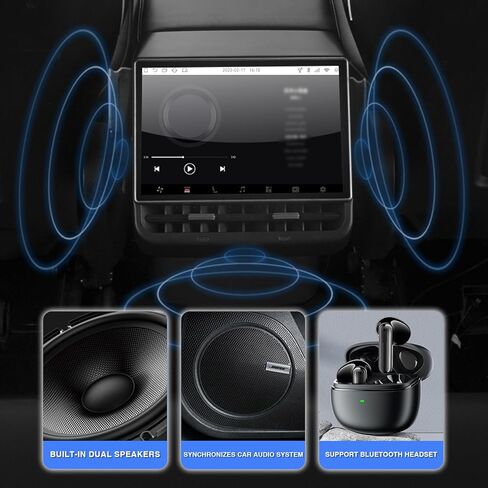 8.66 "الشاشة الخلفية متوافقة مع Tesla Model 3 2019-2023 & Model Y 2019-2024 ، Android 13GB+64GB شاشة عرض ترفيهية خلفية مع التحكم في تكييف الهواء ، وتدفئة المقعد ، واللاسلكية اللاسلكية in Kuwait