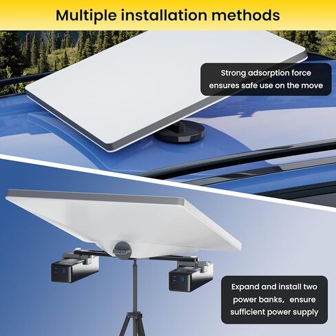 for Starlink Mini Mount Roof, Starlink Mini Tripod Adapter Aluminum 1/4 Inch Mount Base with 2X Magnetic Base, Starlink Mini Accessories for Travel Essentials/Vans/RV/Camping in Saudi Arabia