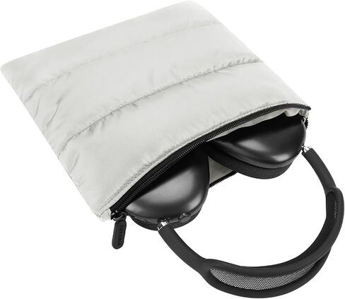 Geekria NOVA Headphones Puffy Pouch, Compatible with AirPods Max Headphone and More, Headset Carrying Bag, Soft Travel Pouch Case for Over-Ear Headphones (White) in Kuwait