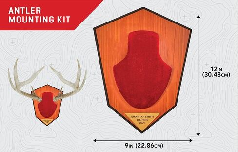 Allen Antler Mounting Kit with Skull Cover & Engraveable Plaque in Kuwait