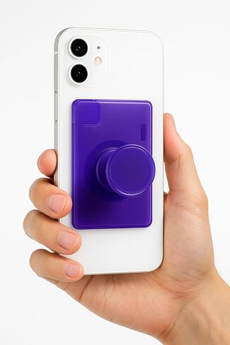 Get A Grip Now - Magnetic Wallet Phone Grip – MagSafe Compatible, Translucent Design, Slim and Lightweight, Grip for Smartphone (Wal-PhoneGrip- Clear) in Saudi Arabia