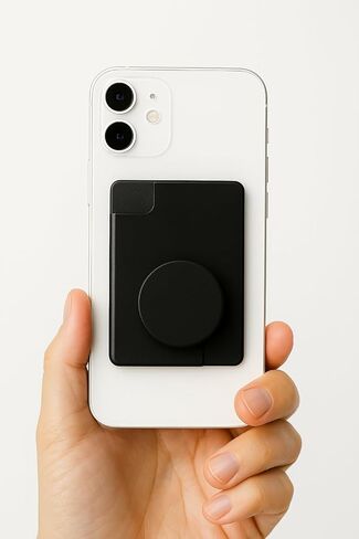 Get A Grip Now - Magnetic Wallet Phone Grip – MagSafe Compatible, Translucent Design, Slim and Lightweight, Grip for Smartphone (Wal-PhoneGrip- Clear) in Saudi Arabia