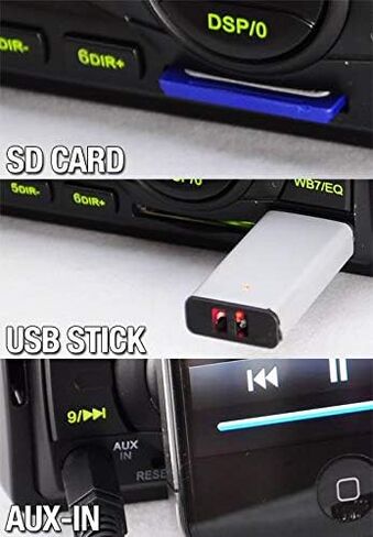 جهاز استقبال وحدة الراديو البحرية Pyle PLMR87WB 12 فولت، طاقة 4 × 40 واط، مساعد، USB، وصلات RCA، شاشة LCD رقمية، تكوين صوت EQ، تصميم DIN فردي عالمي in Saudi Arabia