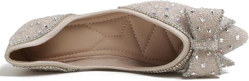 أحذية مسطحة للنساء حجر الراين الزفاف الشقق الراحة أشار تو الباليه حذاء مسطح كعب منخفض فستان أحذية سباركلي الشقق للنساء in Kuwait