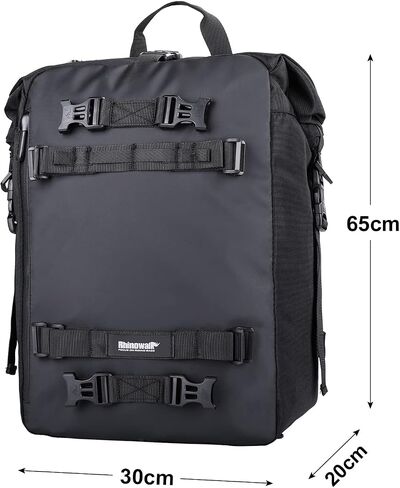 Rhinowalk Motor Saddle Bag Motorcycle Pannier Bag Waterproof Multifunctional Rear Rack Trunk Seat Bag(Yellow, 30L) in Saudi Arabia
