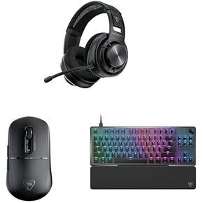Turtle Beach PC Gaming Bundle - Atlas Air Wireless Headset + Burst II Air Gaming Mouse + Vulcan II TKL LED Keyboard (Black)