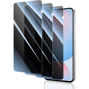 Privacy Screen Protector for Samsung Galaxy S24 FE/A56, Double Shatterproof Anti-Spy Tempered Glass Film, [Impact- Private Protection][Anti-Scratch][9H Hardness]- 3 Pack