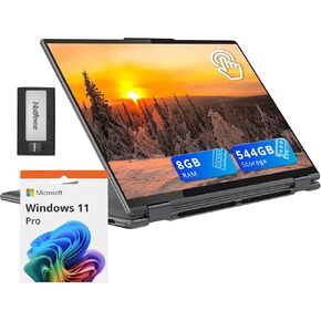Lenovo Yoga 7 16" 2.5K 2-in-1 Touchscreen Laptop, Intel i5-1240P, 8GB RAM, 2.28TB Storage (2TB SSD +288GB Docking Station Set), Intel Iris Xe Graphics, Backlit Keyboard, Win 11 Pro, Storm Grey
