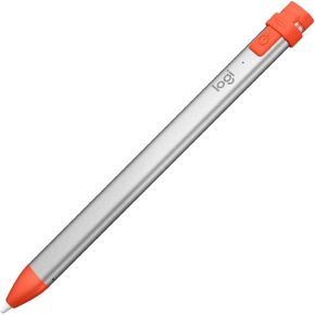 Logitech Crayon Stylus, Gray, 6.4" x 0.5" x 0.3"