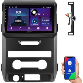 for Ford F150 Radio Upgrade,Android Car Stereo (2RAM+64ROM) Compatible with Android Auto Carplay QLED Touch Screen Radio GPS Navigation Voice Control Mirroring 5GWIFI 2009-2012,2013 &14 STX XL Model