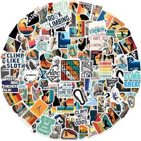 120 PCS Rock Climbing Stickers, Outdoor Extreme Adventure Sports Stickers for Water Bottles, Laptops, Suitcases, Skateboards, Car, Perfect Gifts for Climber, Adults, Teens and Kids
