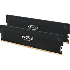 Crucial Pro DDR5 RAM 64GB Kit (2x32GB) 6400MHz CL40, Overclocking Desktop Gaming Memory, Intel XMP 3.0 & AMD Expo Compatible – White CP2K32G64C40U5W