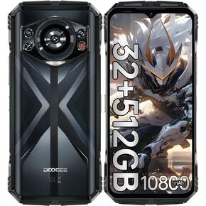 DOOGEE S118 Rugged Phone Unlocked- 32GB RAM+512GB ROM Cell Phone, 10800mAh(33w) Battery Smartphone, 6.6''FHD+120Hz Dispaly, 50MP Camera, 4G Dual SIM Android 14 Phones, IP68/69K/Helio G100/GPS/NFC/OTG