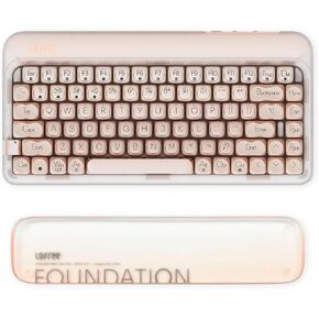 LOFREE DOT Foundation Mechanical Keyboard with Jelly Palm Rest, 75% Rechargeable Hot-swappable Keyboards with 3 Types Connection for Windows, Mac OS/Pink GATERON Baby Racoon Switches