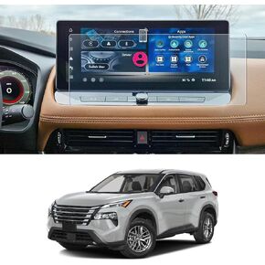 Screen Protector for Nissan Rogue 2024 2025 Nissan Rogue (SL/Platinum) 12.3-lnch Touch Screen Accessories with 9H Tempered Glass(Anti-Scratch), Anti-Fingerprint, Full Cover