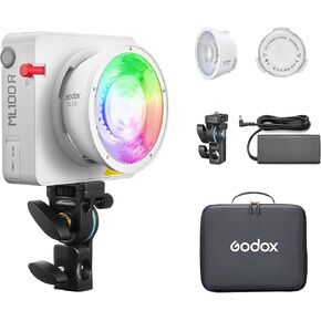 GODOX ML100R RGB LED Video Light, ML100r Portable Full Color Video Lighting 1800K-10000K, APP Control,14 FX Effects Photography Light for Video, Live Streaming