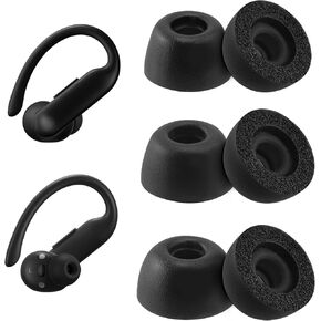 Replacement Foam Eartips for Powerbeats Pro 2, Ultimate Comfort, 3 Pairs (S/M/L, Black)