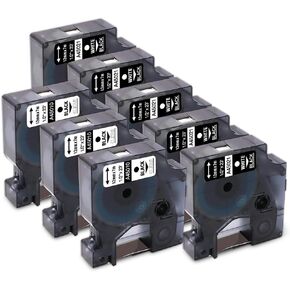 5 Pack 45021 White on Black +3 Pack 45013 Black on White Replace d1 label S0720530 Compatible Dymo D1 Labels Tape Refill,for Dymo LabelManager 160 210D 260P 280 420P Label Maker,1/2 Inch x 23 Ft,8Pack