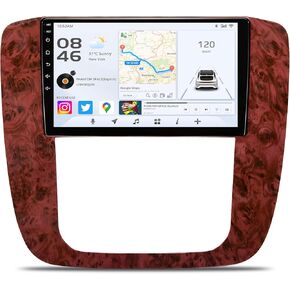 Car Radio Stereo for Chevy Tahoe Subrban Silverado GMC Yukon Sierra 2007-2013: 9'' Touch Screen Android Stereo Replacement with CarPlay Android Auto 5GWifi Bluetooth GPS/FM RDS/SWC