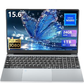 15.6 Inch Gaming Laptop, Laptop Computer 16GB 512GB SSD, Laptops N5095, Traditional Laptop Computers 180 Angle Opening, Lap top Fingerprint Unlock Backlit Keyboard, 1920X1080 FHD IPS Mini-HDMI