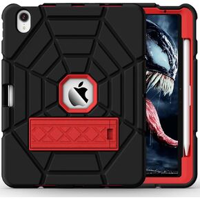 Grifobes for iPad Air 13 inch (M3/M2) 2025/2024, Heavy Duty Shockproof Rugged Protective Cover with Pencil Holder Built-in Stand for i Pad Air 6th Gen 13" for Kids Boys (Red+Blue)
