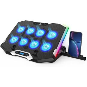 PHOCAR Laptop Stand with Fan, with USB-C Charging Port, Charger Adapter, 13-Inch