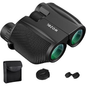 10x25 Compact HD Binoculars: Large Eyepiece Waterproof Binocular with Low Light Vision,High Powered Easy Focus Binoculars for Bird Watching,Outdoor Hunting,Travel,Sightseeing