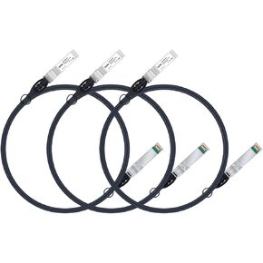 ipolex 1 Pack 10G SFP+ Direct Attach Copper Passive Cable, 2m (6.56ft) and 2 Pack 10G SFP+ Twinax Cable, 2m (6.56ft)