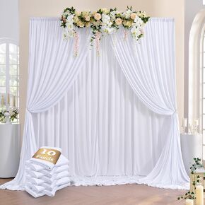 Black Backdrop Curtains for Party Background, Wrinkle Free Black Photo Curtains Backdrop Drapes 2 Panels Back Drop Cloth for Wedding Birthday Graduation Photography Party Studio Decor,10ftx10ft