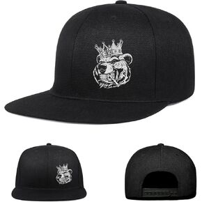 Negi Bear King Theme Trucker Hat Men Bears Hat, Classic Snapback Hats for Men Women, Black Bear Gifts Snapback Trucker Hats