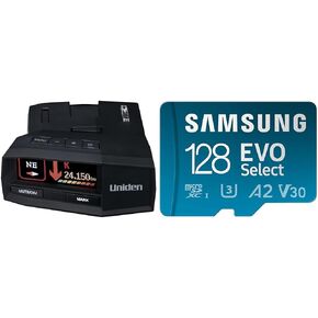 UNIDEN R8 Extreme Long-Range Radar/Laser Detector & Samsung EVO Select Micro SD-Memory-Card + Adapter