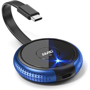 AIMIBO USB C Wireless Transmitter, 2.4/5G HDMI Wireless Extender 165FT/50M, Streaming Video/Audio for MacBook, Surface, i-Pad, i-Phone 15, TV Box, Camera to Monitor, Projector, HDTV