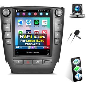 Android 13 Car Stereo for Lexus IS250 2006-2012 with Wireless Carplay&Android Auto,9.7 Inch Touch Screen Car Radio with GPS WiFi Bluetooth FM/RDS Radio HiFi SWC Dual USB+Backup Camera[1+32G]