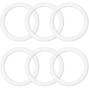 6 Pcs Gasket Seal Rings for Bialetti Moka Express Dama 6 Cups - Spare Food Grade Silicone Sealing Rings for Aluminium Stovetop Coffee Maker Pots (Better Than Rubber)